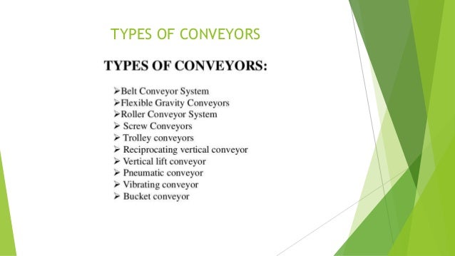 Conveyors And Types