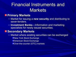 Financial Market and Institutions | PPT