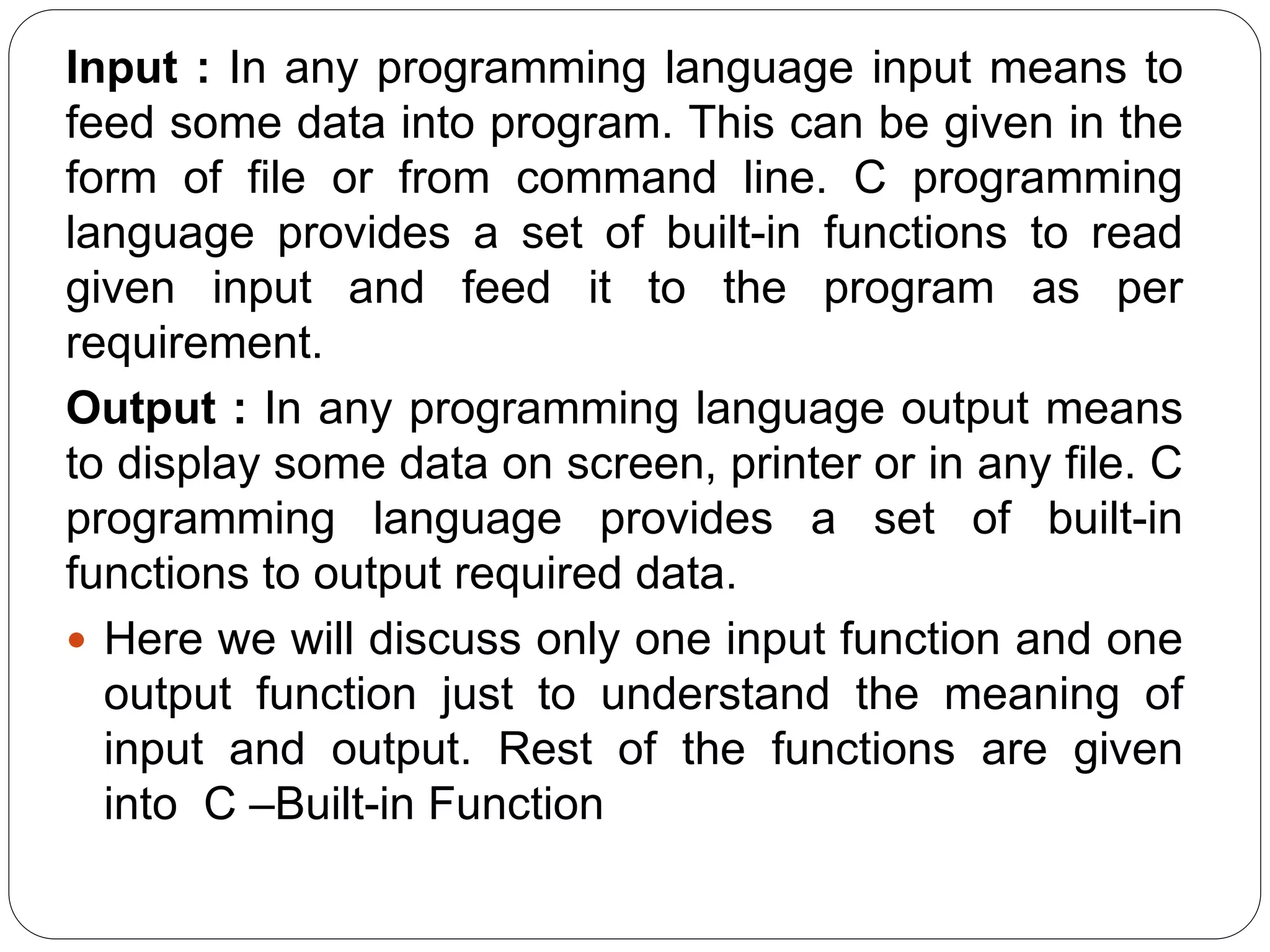 C Programming Unit-1 | PPTX