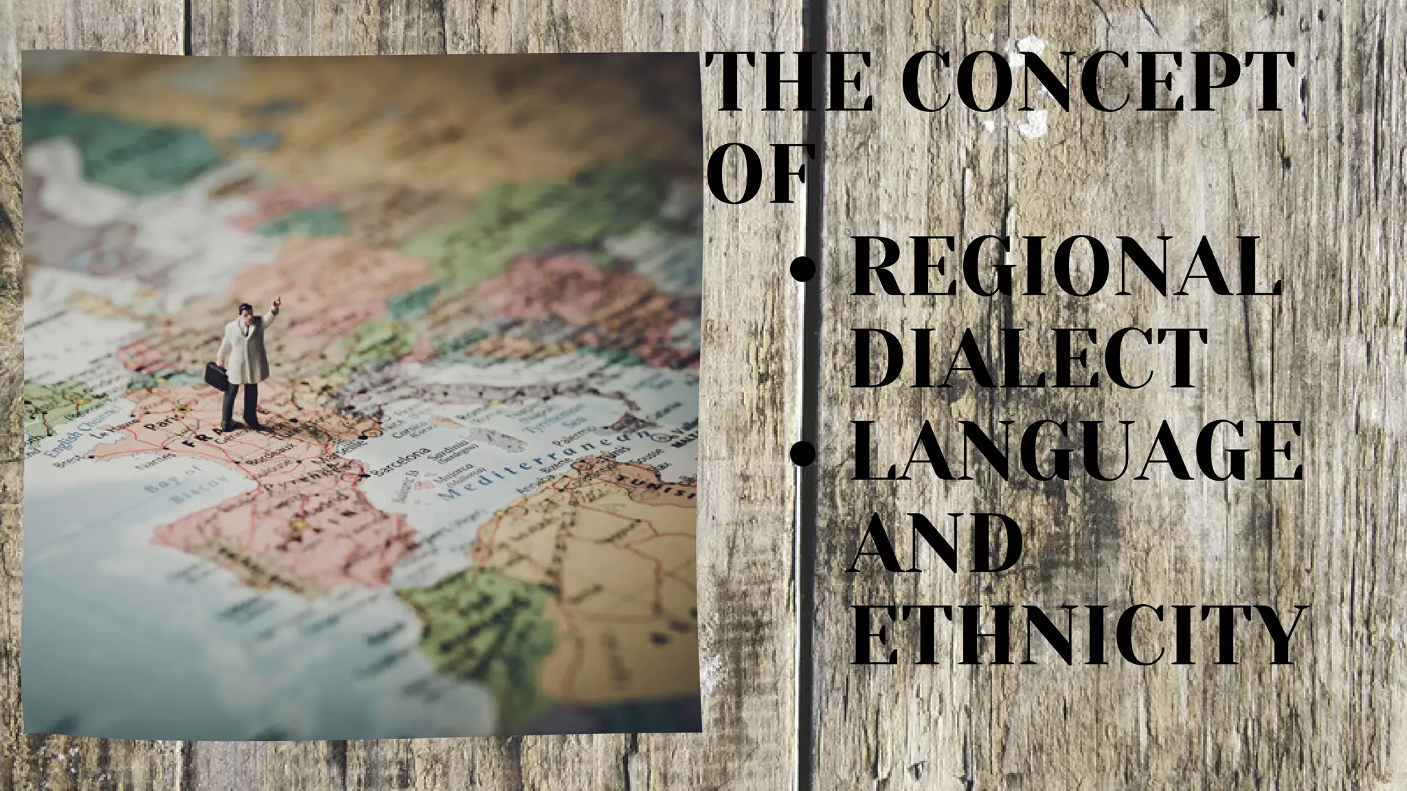 REGIONAL
DIALECT
LANGUAGE
AND
ETHNICITY
THE CONCEPT
OF
 