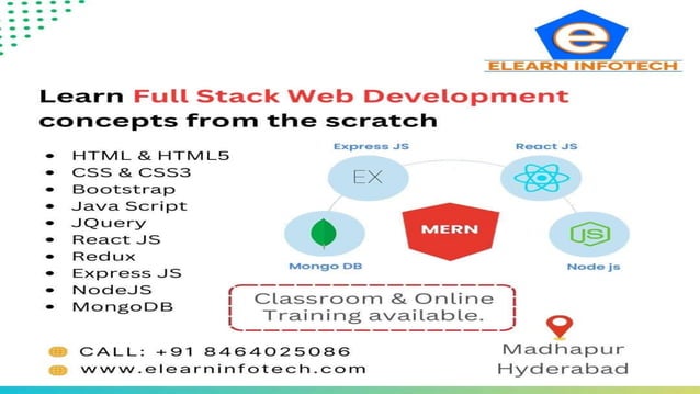 Full stack Course in Hyderabad with projects | PPT