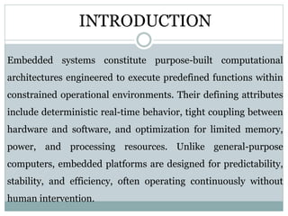 intership ppt on embedded system and iot based 1month and mini project ...