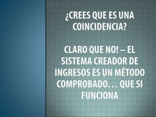 Creador De Ingresos 1