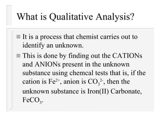 What is Qualitative Analysis? ,[object Object],[object Object]