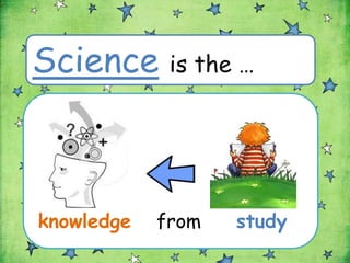 Science is the …



knowledge   from   study
 