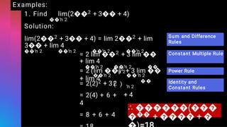Limits of a function: Introductory to Calculus | PDF