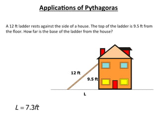 12 ft
                        9.5 ft


                    L


L = 7.3ft
 