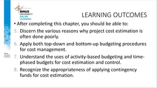 PPT10 - Cost Estimation And Budgeting.pptx