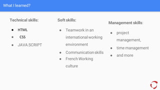 presentation about internship project details | PDF
