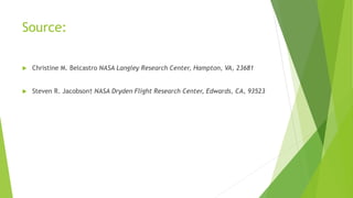 Source:
 Christine M. Belcastro NASA Langley Research Center, Hampton, VA, 23681
 Steven R. Jacobson† NASA Dryden Flight Research Center, Edwards, CA, 93523
 