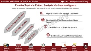 PhD Projects in Pattern Analysis Machine Intelligence Research Assistance