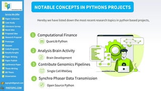 Python Master Thesis Projects in UK. | PPT