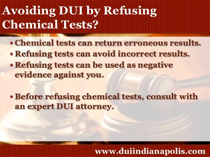 Indianapolis DUI Attorney Cautions About Refusing to Take Chemical Tests