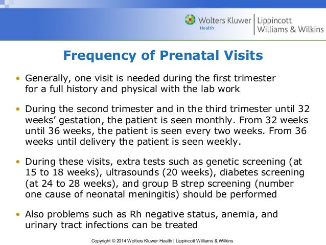 average number of prenatal visits average number of prenatal visits