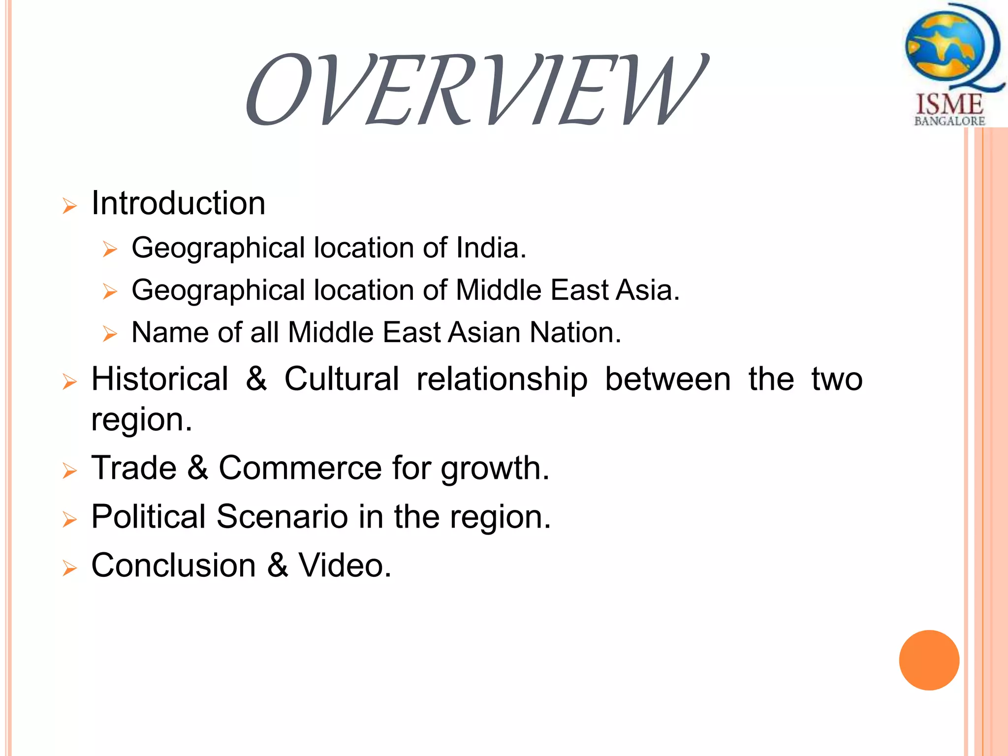 india and middle east country | PPTX
