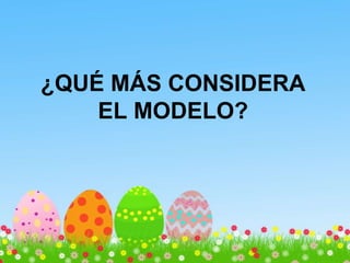 ¿QUÉ MÁS CONSIDERA
EL MODELO?
 