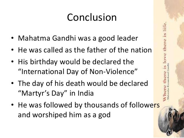 why was gandhi a good leader essay