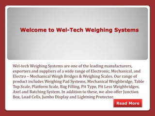 Weltech weighing systems | PPTX