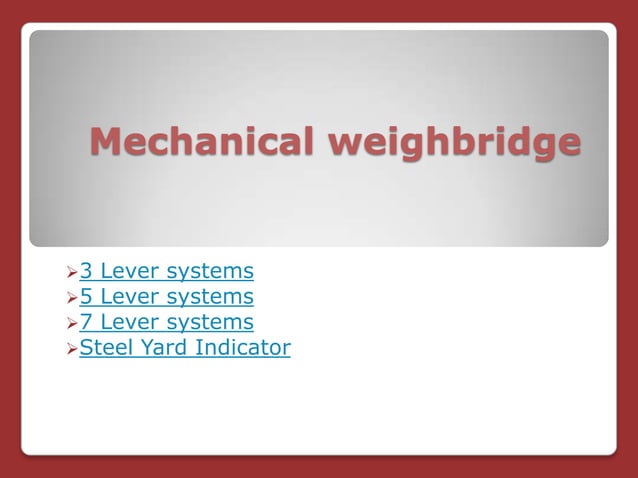 Weltech weighing systems | PPT