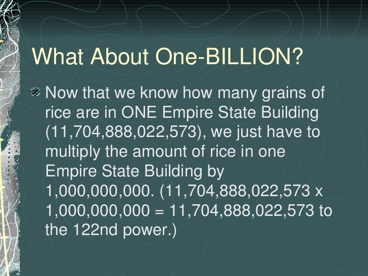 How Many Grains of Rice Does it Take to Fill up One Billion Empire St…