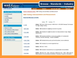 Browse : Standards – Industry
 