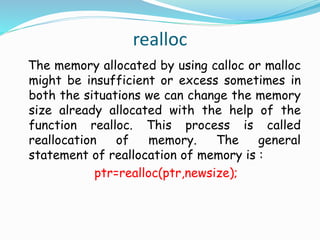 Realloc Infotech Programming in C sesion 2 | PPTX