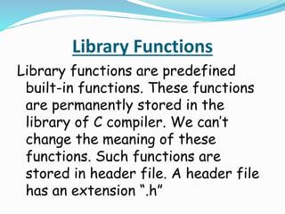 Programming in C sesion 2 | PPTX