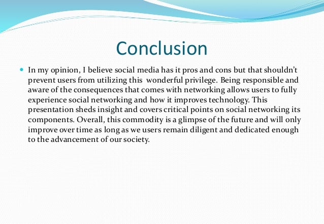 research conclusion about social media