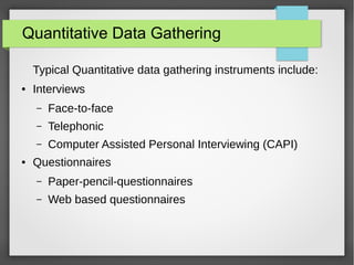 Sampling & data collection Methods | ODP