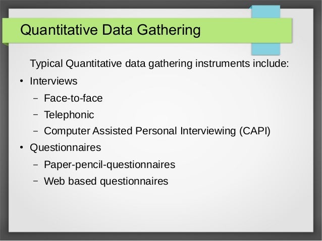 Sampling & data collection Methods