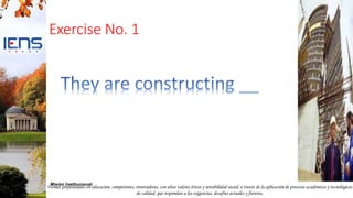 Formar profesionales en educación, competentes, innovadores, con altos valores éticos y sensibilidad social, a través de la aplicación de procesos académicos y tecnológicos
de calidad, que respondan a las exigencias, desafíos actuales y futuros.
Misión Institucional:
Exercise No. 1
 