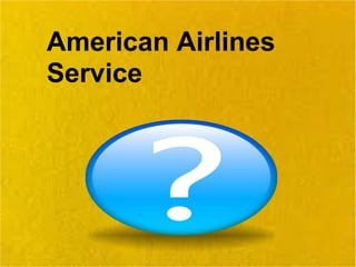 American Airlines
Service
 