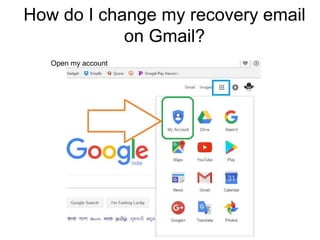 How do I change my recovery email on Gmail | PPT
