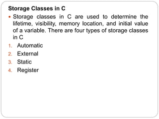 C Programming Unit-2 | PPTX