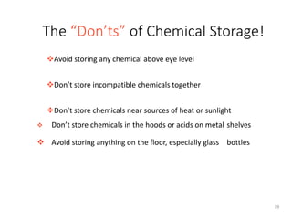 Storing Acids safety precautions in laboratories pathology | PPT