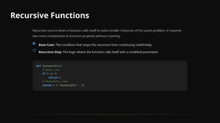 python environmnet diagram recursive function... Comprehensive Guide to Python Programming: Conditionals, Loops ...