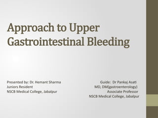 Comprehensive Approach to Upper Gastrointestinal Bleeding Management ...