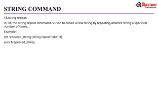 tcl language ppt to learn the tcl go through it | PPT