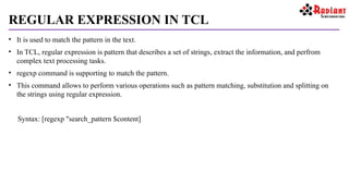 tcl language ppt to learn the tcl go through it | PPTX