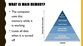 powerpoint on the main memory of the computer system | PPTX