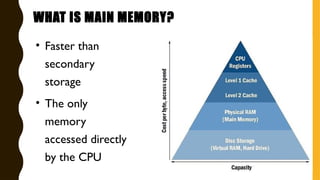 powerpoint on the main memory of the computer system | PPTX