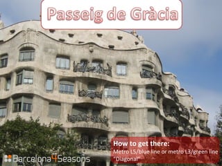 How to get there:
Metro L5/blue line or metro L3/green line
“Diagonal”
 
