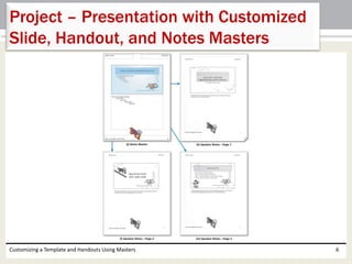 Customizing a Template and Handouts Using Masters 6
Project – Presentation with Customized
Slide, Handout, and Notes Masters
 