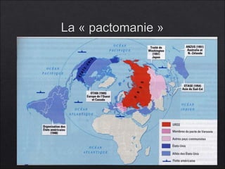 USA 
URSS 
Chine 
Pacte 
de 
Rio 
O 
T 
A 
N 
Pacte de Bagdad 
Japon 
OTASE 
ANZUS 
Eur 
de 
l’Est 
 
