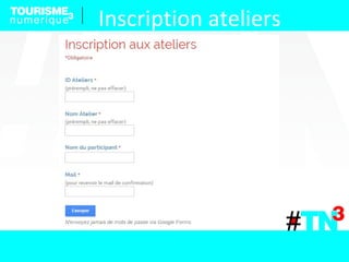 Inscription ateliers
 
