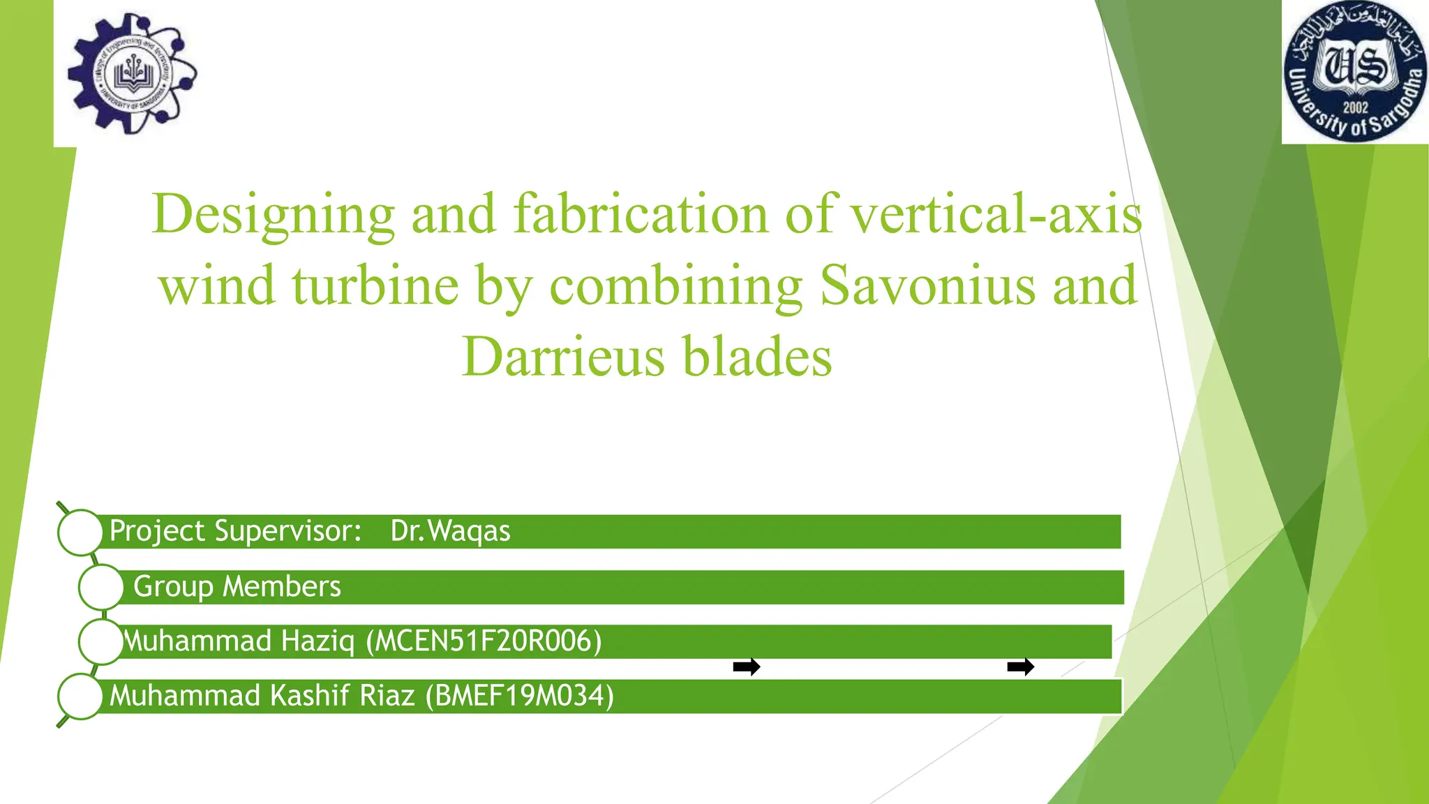 design and fabrication of vertical axis wind turbine | PPTX