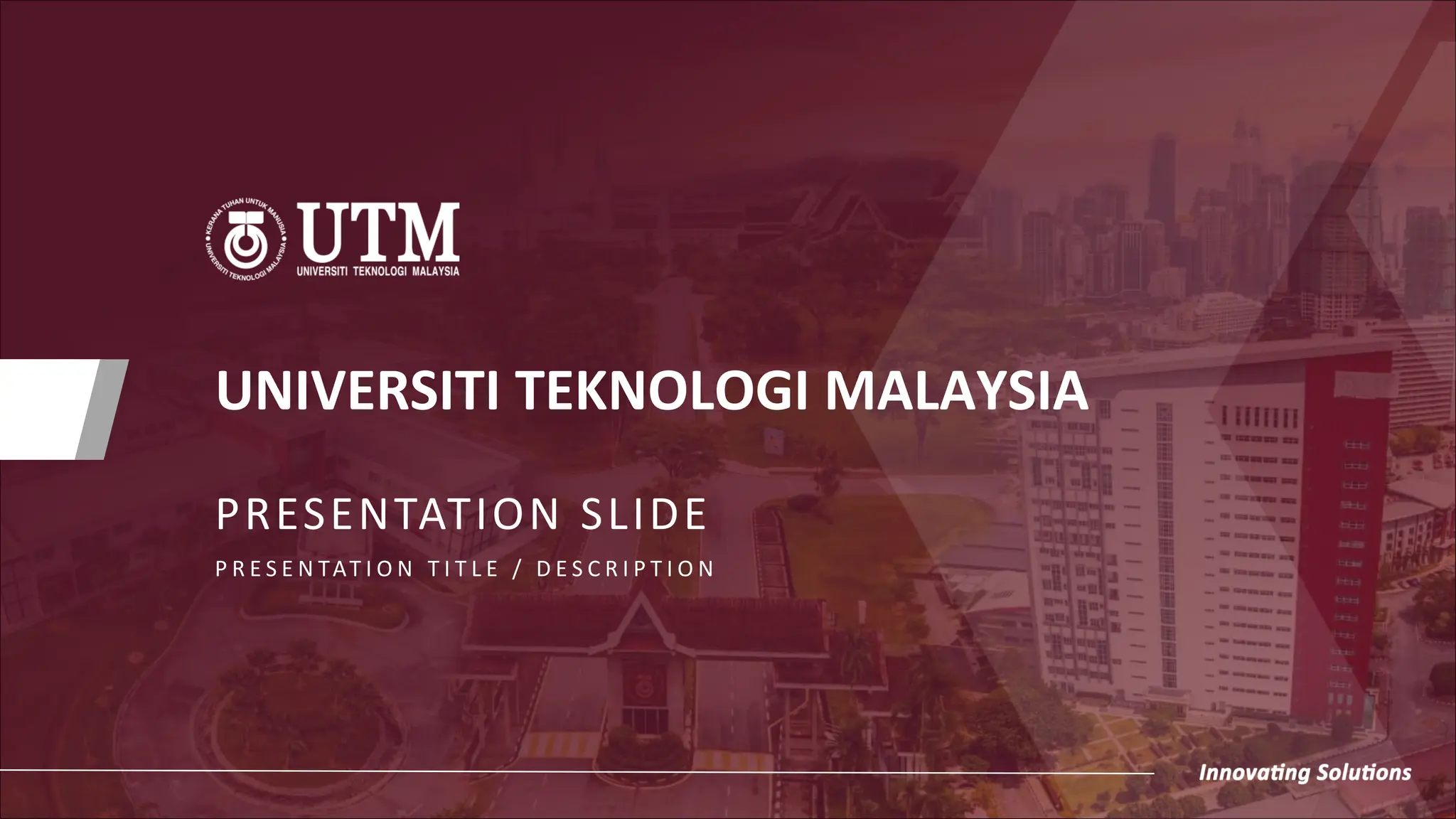 UTM University Template for Presentation PPT