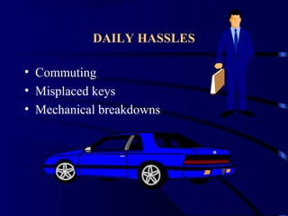 DAILY HASSLES
• Commuting
• Misplaced keys
• Mechanical breakdowns
 