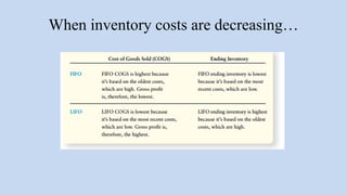 When inventory costs are decreasing…
 