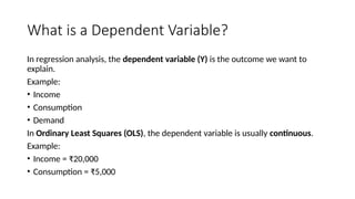 Understanding Limited Dependent Variable Models in Economic Analysis | PPTX